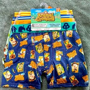 NWT - Animal Crossing 4 pack Boys Athletic Boxer Briefs, Size 6